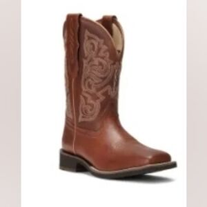 Ariat Women's Delilah Spiced Cider Brown Stretch fit Wide Square Toe Cowboy boot